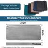 ZUOZHE Waterproof Bench & Chair Cushion Cover, Black, 45 x 45 x 8 cm view 2