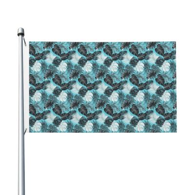 Tropical Leaf Flag, 90 x 150 cm, with Grommets, for Indoor and Outdoor Use