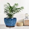 YRYRYW Blue Glazed Ceramic Planter with Drainage Hole view 3