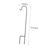 Black Iron Shepherd's Hooks for Outdoor Paths and Christmas-Themed Parties view 2