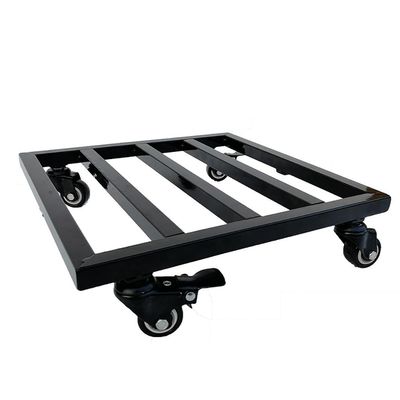 Sturdy 45 cm Metal Plant Stand with Wheels, Square Iron Plant Cart for Indoor and Outdoor Use