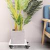 Sturdy 45 cm Metal Plant Stand with Wheels, Square Iron Plant Cart for Indoor and Outdoor Use view 2
