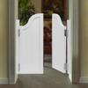 Generic Solid Wood Saloon Doors for Cafés, Double Swing Doors with Hinges, 180° Partition Door for Bars, Verandas and Kitchen Entrances, White, 130 x 90 cm (W x H) view 2