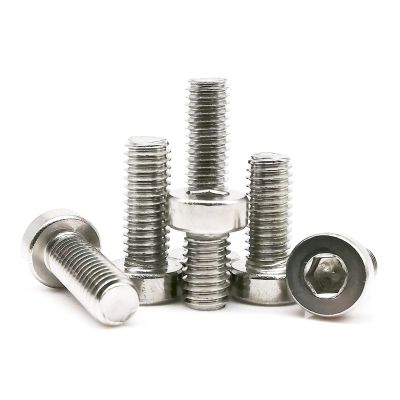5/10/50 pcs M3 M4 M5 M6 M8 M10 M12 A2-70 304 Stainless Steel Hex Socket dnn Low-Profile Flat-Head Screw (12 mm, 10 pcs M3)