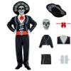 Day of the Dead Costume for Men, Mariachi Suit, Adult, Dia de los Muertos, Mask with Hat, Halloween Cosplay, Size S view 1