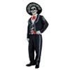 Day of the Dead Costume for Men, Mariachi Suit, Adult, Dia de los Muertos, Mask with Hat, Halloween Cosplay, Size S view 4