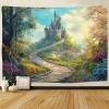kaiyun Curved Path Tapestry Wall Hanging, 3D Fairytale Castle Wall Decor for Bedroom, Living Room, or Dorm, 70 x 100 cm view 2