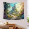 kaiyun Curved Path Tapestry Wall Hanging, 3D Fairytale Castle Wall Decor for Bedroom, Living Room, or Dorm, 70 x 100 cm view 3