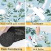 MLSOWM Rabbit & Butterfly Kitchen Mat Set, 2-Piece, Washable Non-Slip, Watercolor Style, Light Blue (44 × 75 cm + 44 × 150 cm) view 4