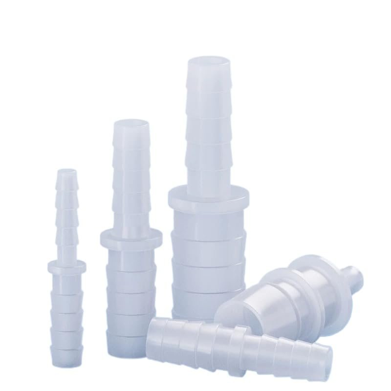 10-Pack Straight Reducer Joiner Tubing Plastic Barbed Connectors, 9.5 mm to 6.4 mm, Type B