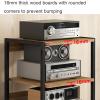 Generic Modern 4-Tier Stereo Stand, AV Media Console with Wood Shelves, 50 x 40 x 69.5 cm view 3