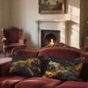 Leopard Linen Pillow Covers, 16 x 28 in, 2-Pack, Orange, Waterproof Outdoor Covers, Invisible Zipper, S-361 view 2