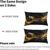 Leopard Linen Pillow Covers, 16 x 28 in, 2-Pack, Orange, Waterproof Outdoor Covers, Invisible Zipper, S-361 view 4
