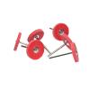 6-Piece 28 x 3 mm Mounted Nylon Fiber Abrasive Points, T-Shaped Nonwoven Polishing Wheels, P400 view 1