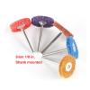 6-Piece 28 x 3 mm Mounted Nylon Fiber Abrasive Points, T-Shaped Nonwoven Polishing Wheels, P400 view 3