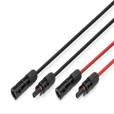 DIGITUS Solar Cable Extension Set, 2 Cables, 3 m, 6 mm², MC4, IP65/68, UV-Resistant, 1 Red/1 Black