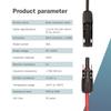 DIGITUS Solar Cable Extension Set, 2 Cables, 3 m, 6 mm², MC4, IP65/68, UV-Resistant, 1 Red/1 Black view 4