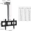 GDMDPTE Motorized Electric Ceiling TV Mount with Remote, 40 cm view 2