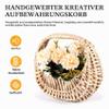 AWAOVV 2-Pack Small Woven Rattan Baskets, Handwoven Flower Girl Baskets for Weddings and Photography Props view 2