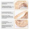 AWAOVV 2-Pack Small Woven Rattan Baskets, Handwoven Flower Girl Baskets for Weddings and Photography Props view 4