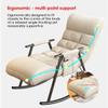 YHKJLYH Modern Rocking Chair with Adjustable Backrest, Light Gray with Gold Frame view 4