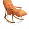 YHKJLYH Padded Rocking Chair with High Backrest, Orange with Black Frame view 2