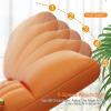 YHKJLYH Padded Rocking Chair with High Backrest, Orange with Black Frame view 3
