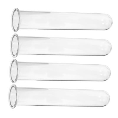Glass Test Tube Vases, 4-Pack, for Hydroponics and Wall Decor