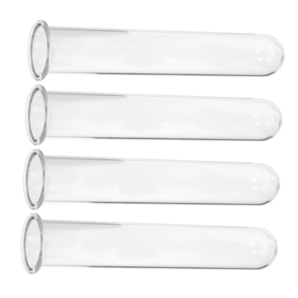 Glass Test Tube Vases, 4-Pack, for Hydroponics and Wall Decor