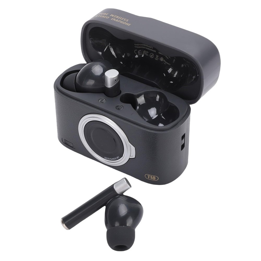 Denash Wireless Earbuds, ENC Noise-Canceling Bluetooth Earbuds with Low-Latency Gaming Mode and Lanyard (Black)