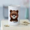 GRAZDesign Personalized Piggy Bank with Bear and Name for Children view 3