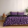 200 x 200 cm Purple Black Leopard Print Duvet Cover Set view 3