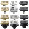 HSIRYAOHD Bathroom Drain Cover, Stainless Steel, Odor-Reducing, Gold 02 11 x 11 / Silver 02 15 x 15 view 2