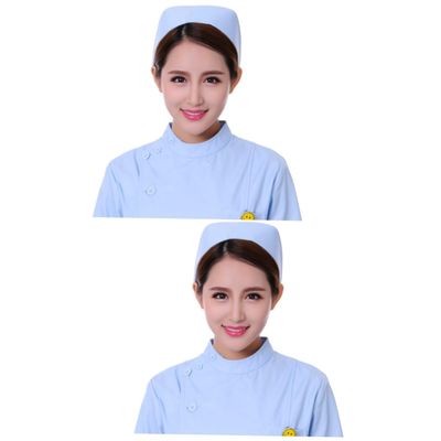 VANZACK 2-Piece Thin Women's Nurse Caps, Breathable Textile Fabric