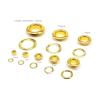 100 Gold Metal Eyelets with Washers, 8 mm Inner Diameter view 2