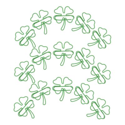 LIGHTAOTAO 30-Piece Four-Leaf Clover Paper Clips, Cute Green Decorative Clips and Bookmarks