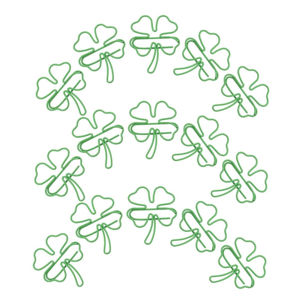LIGHTAOTAO 30-Piece Four-Leaf Clover Paper Clips, Cute Green Decorative Clips and Bookmarks