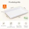 Lifewit 8-Piece Large Plastic Serving Trays, 34.3 x 24 cm, White view 2