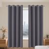 GOUBO Blackout Curtain 120 x 190 cm, Thermal Eyelet Curtain, Dark Gray view 1