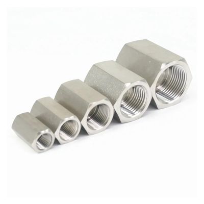 LTRAJUYNH 1pc M6x1 Female 304 Stainless Steel Hex Nut Rod Pipe Fitting Connector Adapter, Max. Pressure 600 Bar