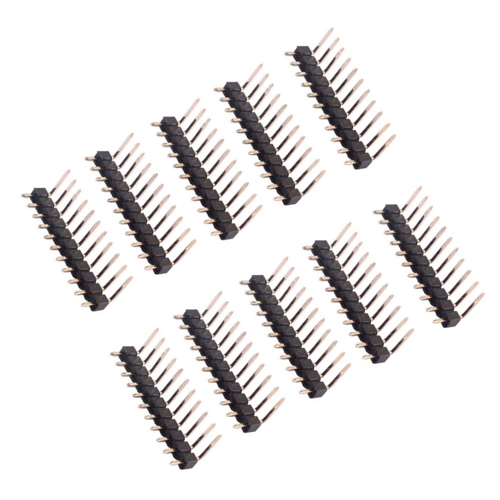 VALICLUD 10-Piece Single-Row Straight Male Pin Header Connector, 2.54 mm Pitch
