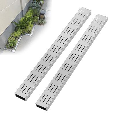 Stainless Steel K Drainage System with Removable Cover for Yards, Pools, Farms, Decks, and Ditches