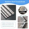 Stainless Steel K Drainage System with Removable Cover for Yards, Pools, Farms, Decks, and Ditches view 2