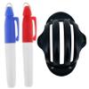 Golf Ball Marker, Lightfast Three-Line Waterproof Alignment Stencil with Pens view 2