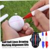 Golf Ball Marker, Lightfast Three-Line Waterproof Alignment Stencil with Pens view 3