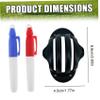 Golf Ball Marker, Lightfast Three-Line Waterproof Alignment Stencil with Pens view 4