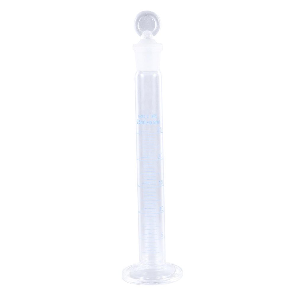 LOLIPPYY 25 mL Glass Graduated Cylinder with Stopper
