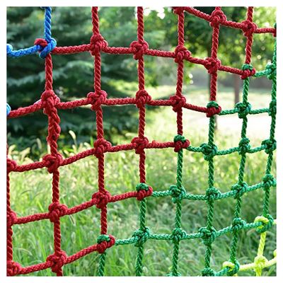 DRISSA Polyester Climbing Net for Play Towers, Swings, Treehouses and Obstacle Courses (1.5 x 8 m, Rainbow)
