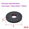 10 Oil-Resistant Shock-Absorbing Rubber Washers, M14 x 36 x 3 mm view 2