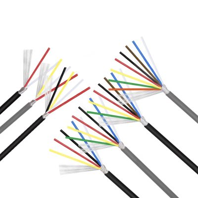 XIAOCLI UL2547 Shielded Copper Headphone Control Cable, 5 m, 3-Core, 32 AWG, Gray
